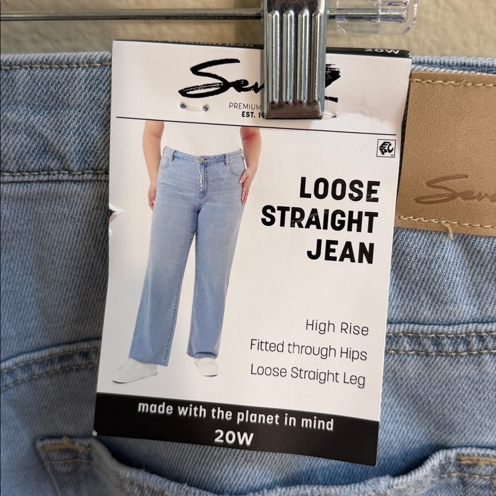 NWT Size 20W Seven7 Loose Straight Jean